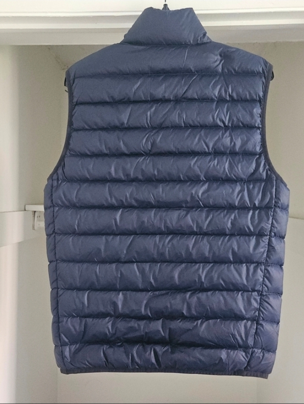 POLO RALPH LAUREN MEN'S SIGNATURE PONY WHITE DUCK DOWN LIGHT VEST NAVY SMALL - Picture 5 of 7